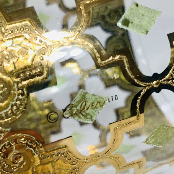 CULVER Valencia 22K Gold Footed Double Old Fashioned Glass Set 8 Vintage MCM EUC - Picture 8 of 10